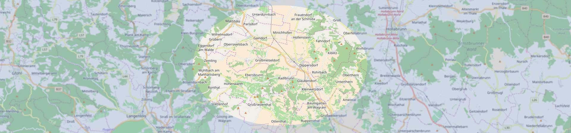 Landkarte mit Kennzeichnung des Schmidatal