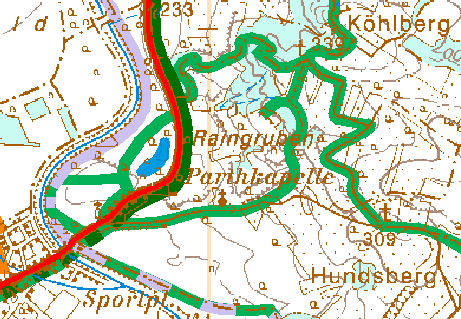 Weinrieden Wanderweg Köhlberg bei Ziersdorf - Karte