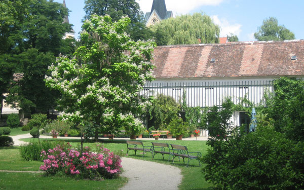 Schlosspark Renaissanceschloss Mühlbach Garten Landschaftspark