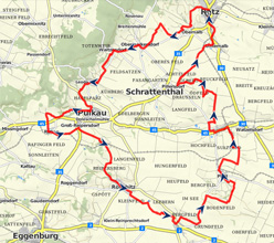 Karte - Radweg Weinviertel DAC
