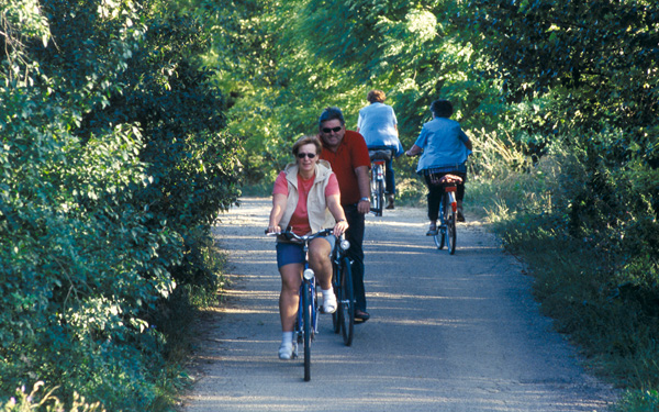 Radfahren im Landschaftspark Schmidatal